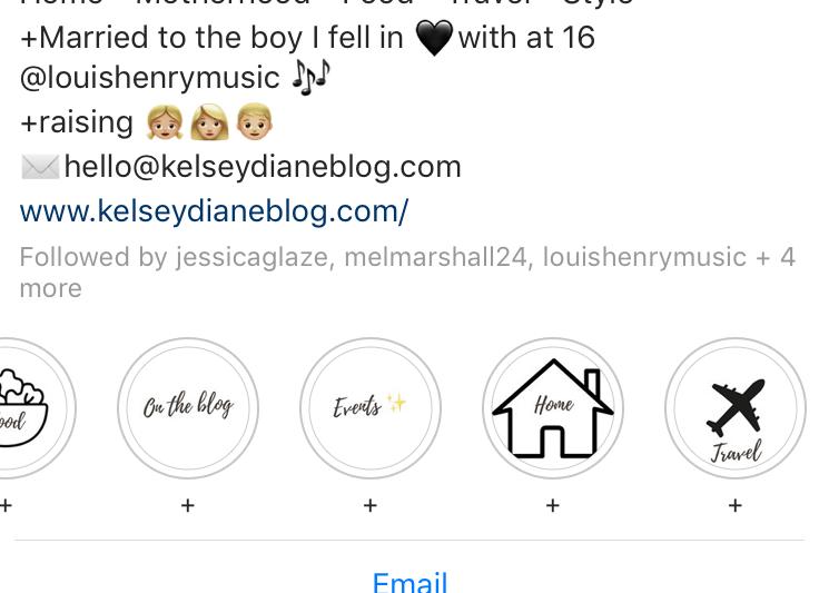 Меню инстаграм