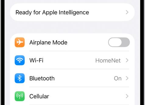 Настройки на Айфоне