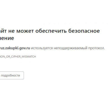 На сайте eruz.zakupki.gov.ru используется неподдерживаемый протокол, как исправить